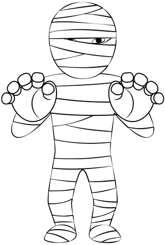 Mummy From Monsters Coloring Page